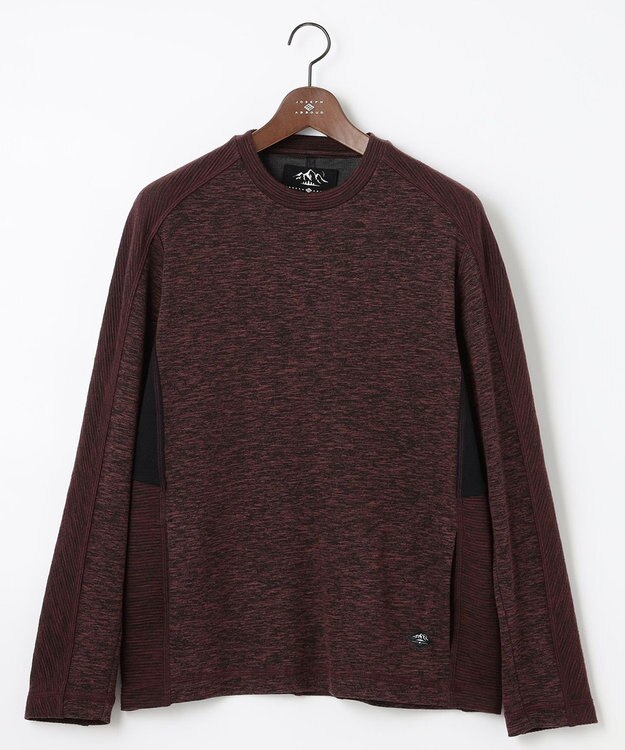 JOSEPH ABBOUD MOUNTAIN 【UNISEX】ランダムスラブリップ カットソー ワイン系