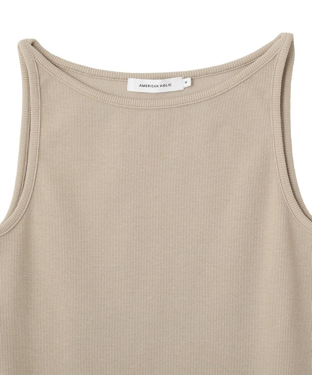 AMERICAN HOLIC アメスリリブタンクトップ Gray Beige