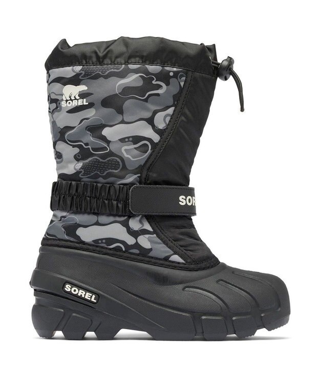 SOREL SOREL/ 【KIDS】ユースフルーリー ブーツプリント /ソレル Black、 Quarry