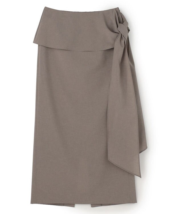 BEIGE， 【イージーケア・セットアップ対応】BATEAU / サイドディテール Iラインスカート Taupe