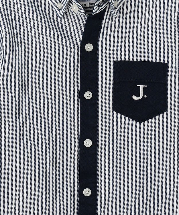 J.PRESS KIDS 【110-130cm】ストライプ＆チェック シャツ ネイビー系ストライプ