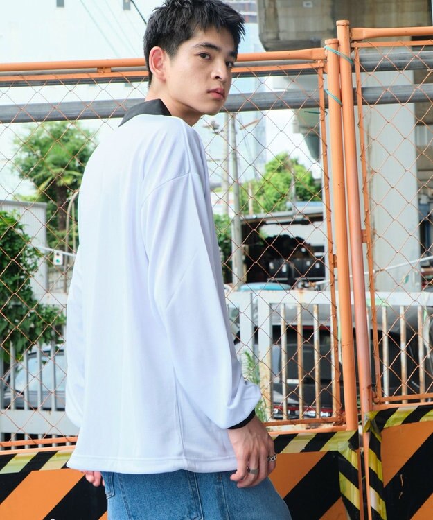 WEGO ドロストゲームロゴT（LS） ホワイト