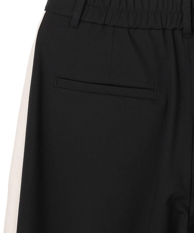 UNFILO L 【セットアップ着用可】マイビューティ 側章ワイドパンツ ブラック