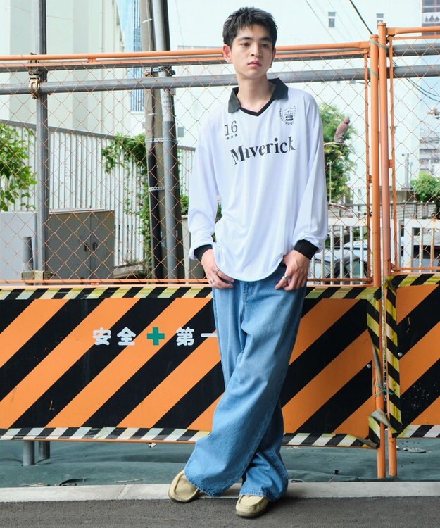 WEGO ドロストゲームロゴT（LS） ホワイト