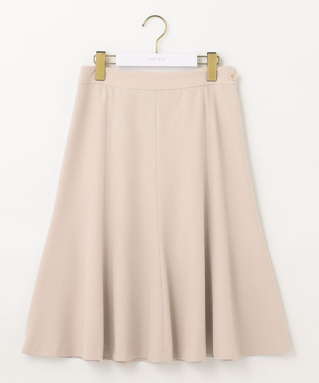 ANY SIS 【WEB・一部店舗限定】リネンライクポリエステル スカート ライトベージュ