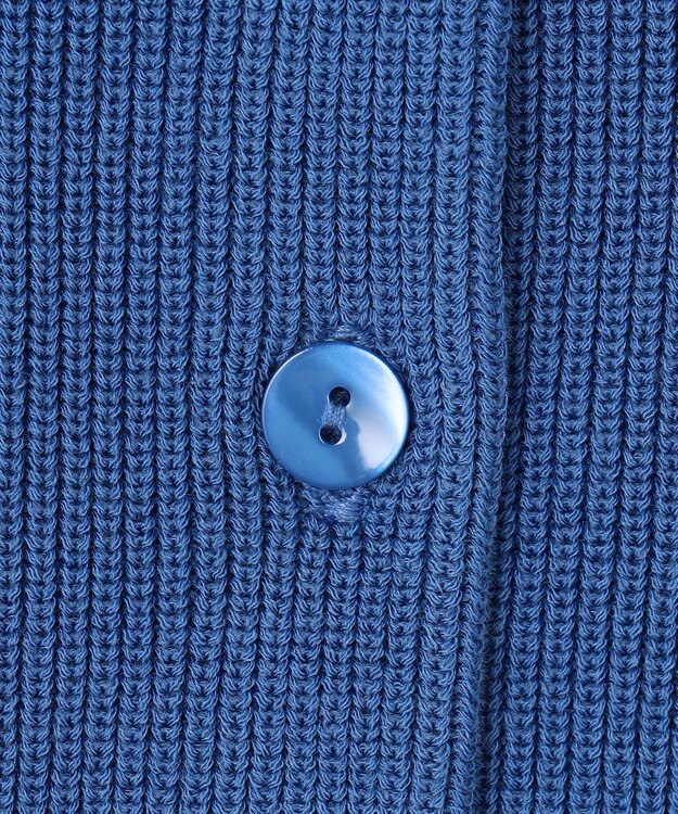 自由区 【洗える】ドライコットンハイゲージニット ビスチェ ブルー