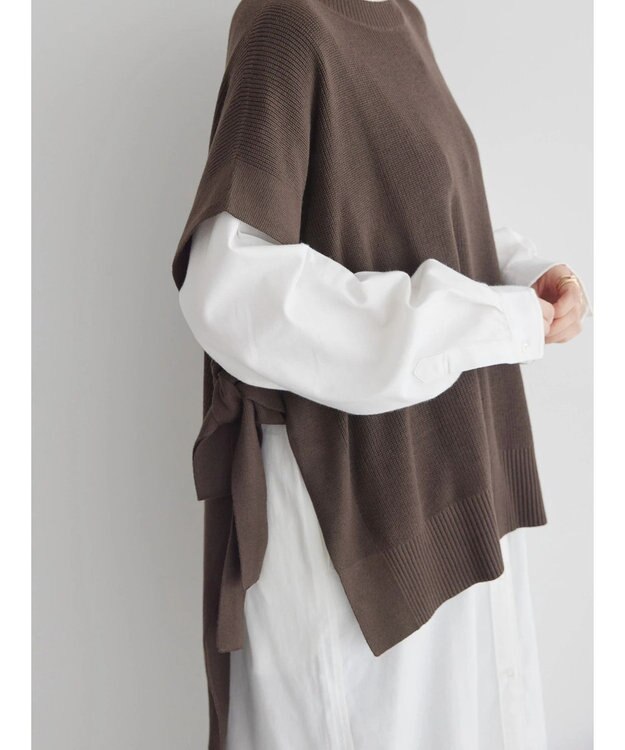 AMERICAN HOLIC ＳＥＴ　シャツワンピース＋ニットベスト Brown
