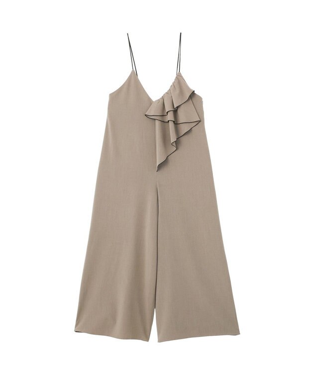 YECCA VECCA ラッフルキャミオールインワン Dark Beige