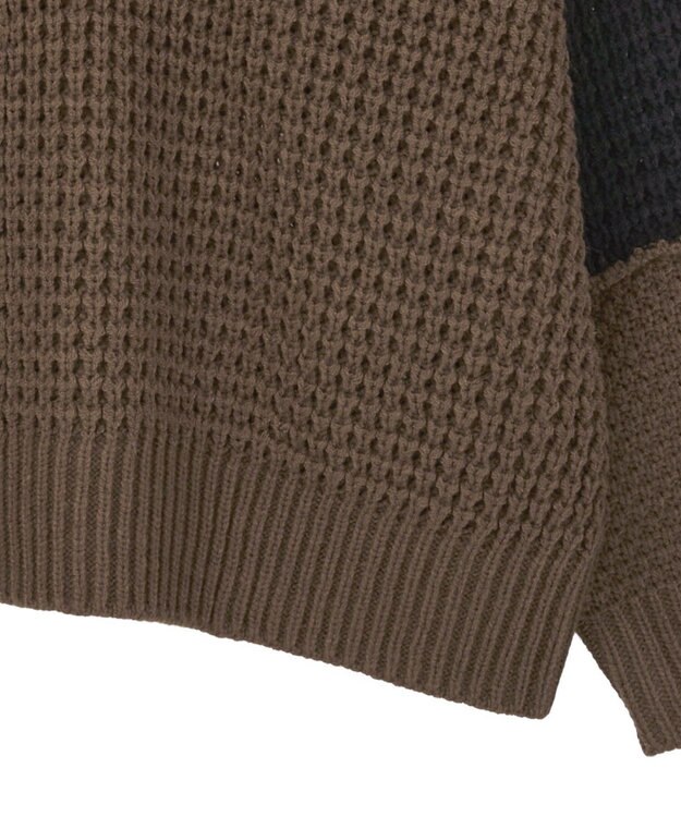 CRAFT STANDARD BOUTIQUE パッチワークニットプルオーバー Brown