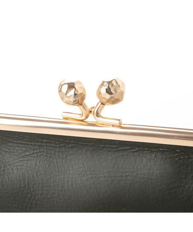 UNBILLION perche フラグメントケース付きアンティーク調ガマグチ長財布 グリーン