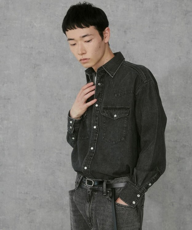 WEGO デニムウエスタンシャツ（LS） デニムブラックソノタ