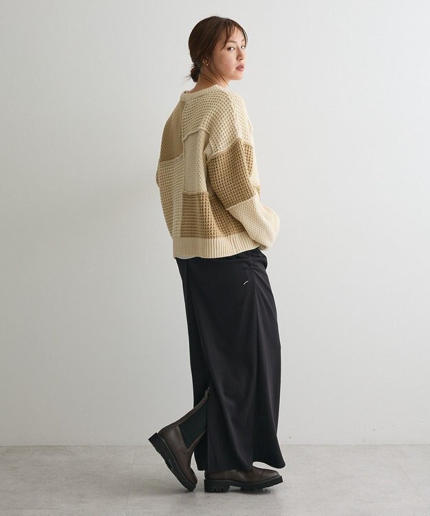 CRAFT STANDARD BOUTIQUE パッチワークニットプルオーバー Ivory