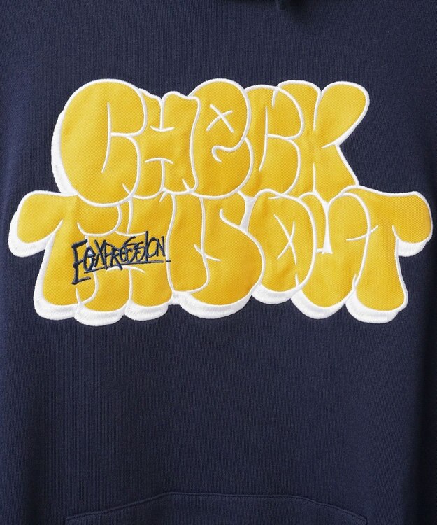 WEGO ヘビーウエイトグラフィティプルパーカー ネイビー