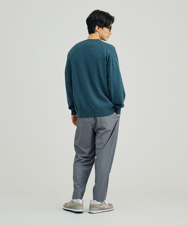 J.PRESS YORK STREET 【UNISEX】ANTI PILLING WOOL クルーネックニット ダルブルー系