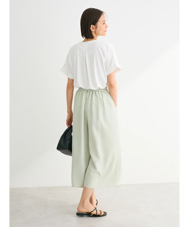 Green Parks ２ｗａｙ　フレンチスリーブ釦付ブラウソー Off White