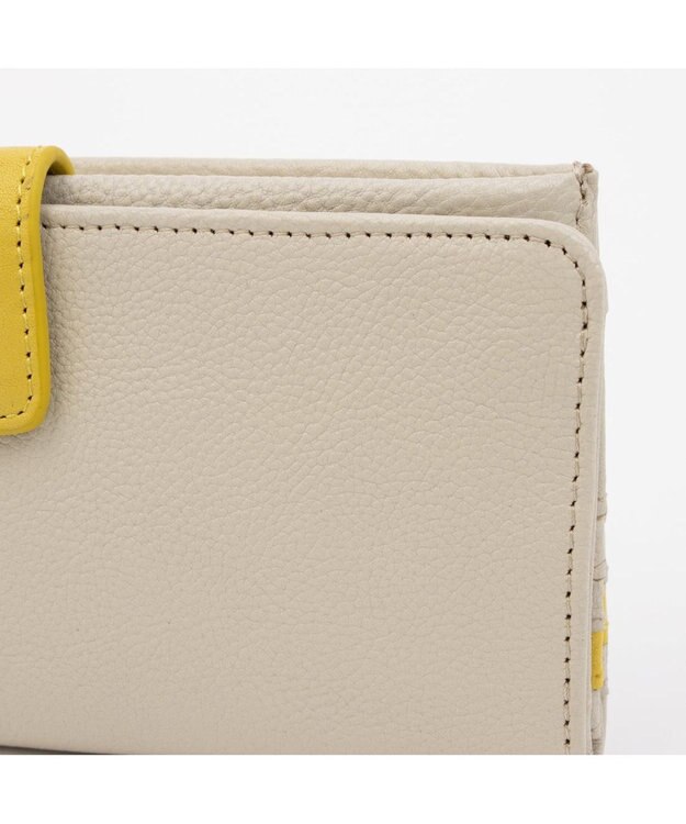 UNBILLION アトランタ ATLANTA / 牛革二つ折りカラーコンビ長財布 アイボリー