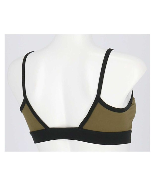 une nana cool 綿ベア天竺 カラーブロッキング ノンワイヤーブラジャー OV