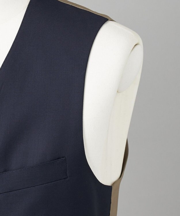 GOTAIRIKU シワになりにくい【御幸毛織/みゆきけおり】Superior160s 3ピーススーツ（ネイビー） ネイビー系