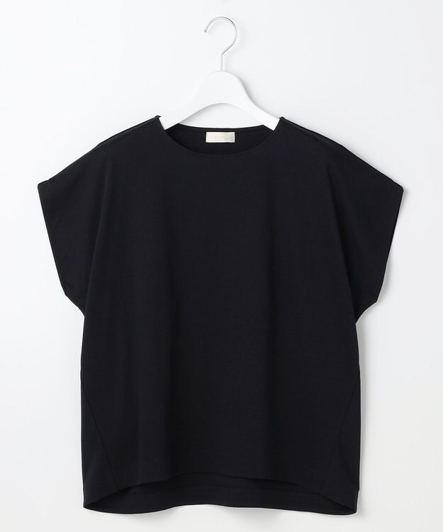 ANY SIS L 【シルクタッチさら魅せTシャツ】後ろコクーン プルオーバー ブラック