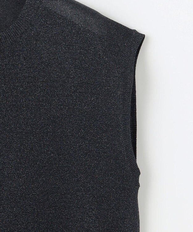 自由区 S 【カタログ掲載】カラーミックスラメスリーブレス ニット ネイビー