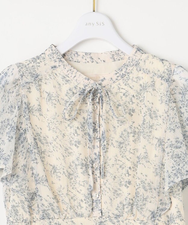 ANY SIS S 【低身長企画】ミニフラワープリント ワンピース アイボリー系