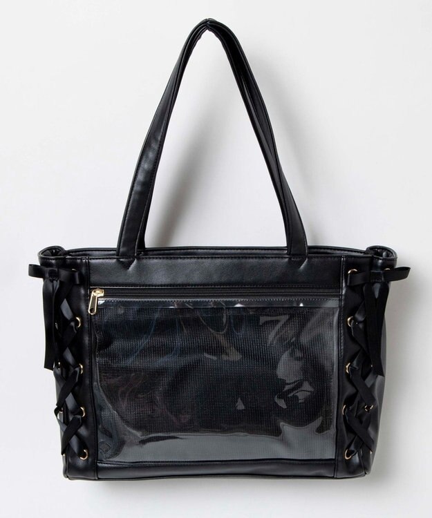 WEGO 【痛バ＆推し活】レースアップ痛バッグS ブラック