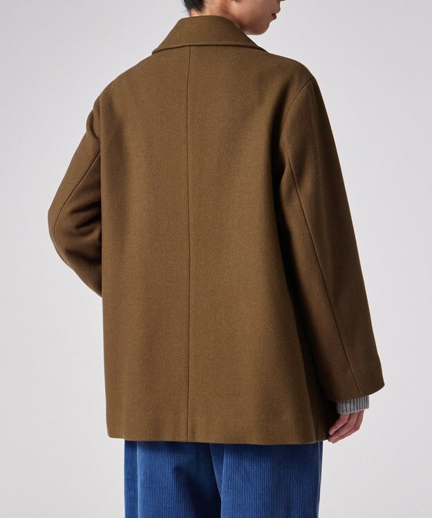 Paul Smith ウールカルゼ ショート ピーコート ブラウン