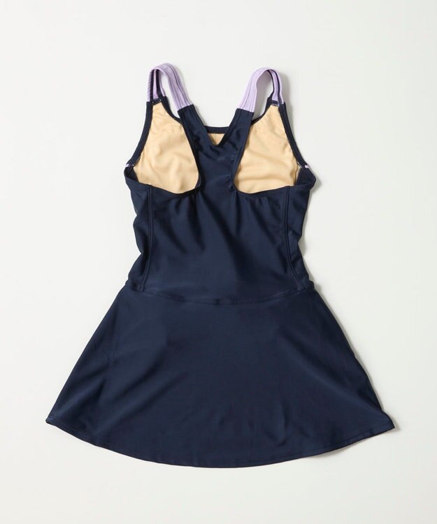 OP／FILA 【FILA】Aラインワンピース スクール水着 ネイビー×パープル
