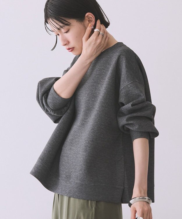 AMERICAN HOLIC 【WEB限定】サイドスリットポンチプルオーバー Dark Gray Mixture