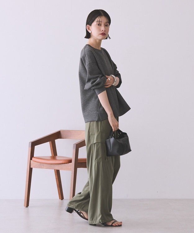 AMERICAN HOLIC 【WEB限定】サイドスリットポンチプルオーバー Dark Gray Mixture