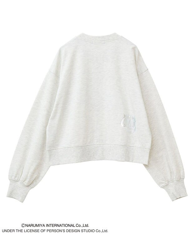 Green Parks ＡＮＧＥＬ　ＢＬＵＥ箔プリントＺＩＰカーディガン Oatmeal