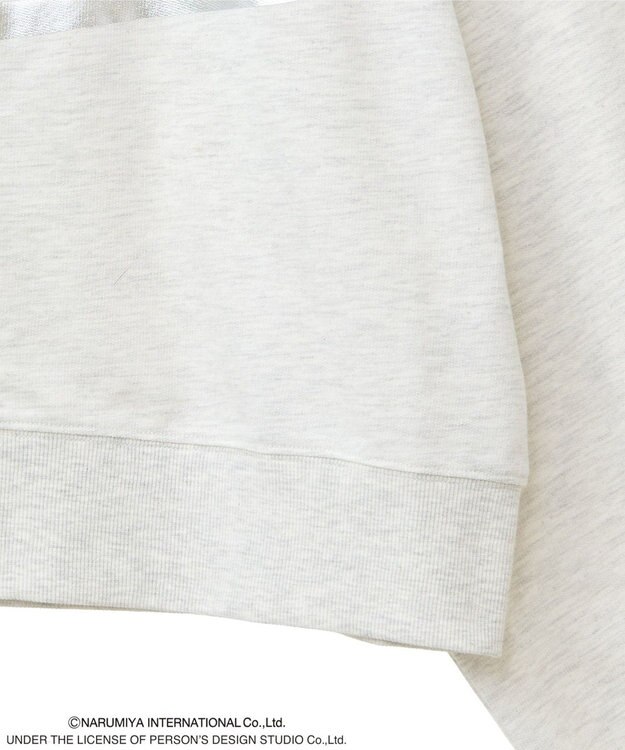 Green Parks ＡＮＧＥＬ　ＢＬＵＥ箔プリントＺＩＰカーディガン Oatmeal