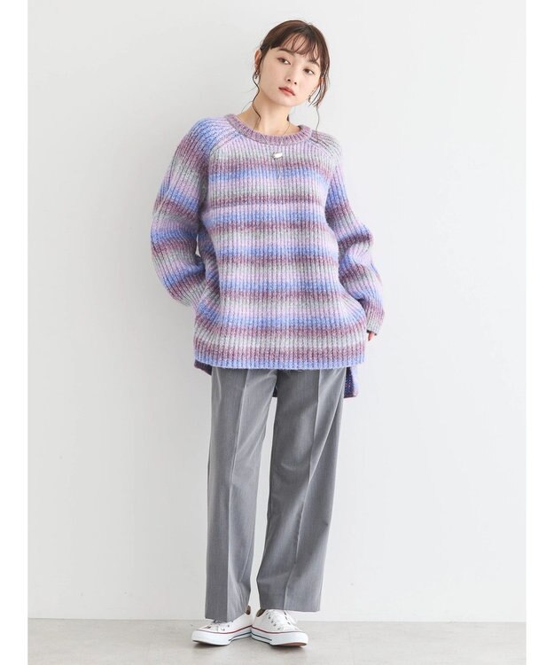 AMERICAN HOLIC グラデーションラグランニットプルオーバー Purple