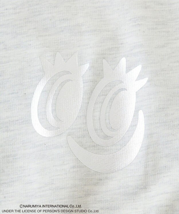 Green Parks ＡＮＧＥＬ　ＢＬＵＥ箔プリントＺＩＰカーディガン Oatmeal