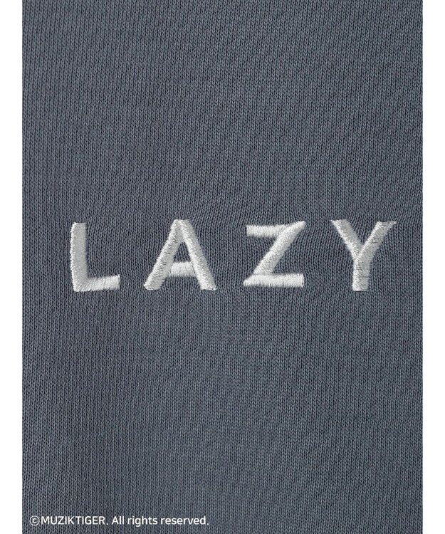 Green Parks ムジークタイガー／裏起毛刺しゅうフーディー Blue Gray