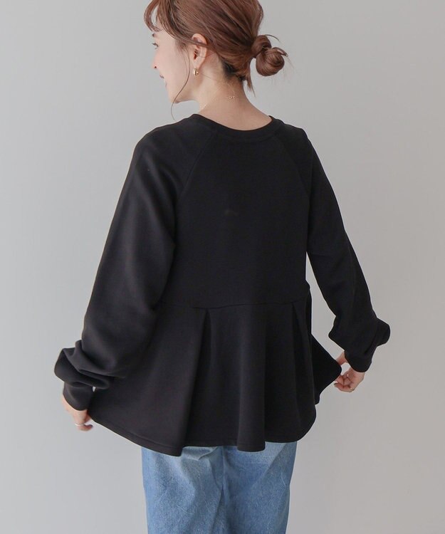 AMERICAN HOLIC 袖ボリュームペプラムスウェット Black