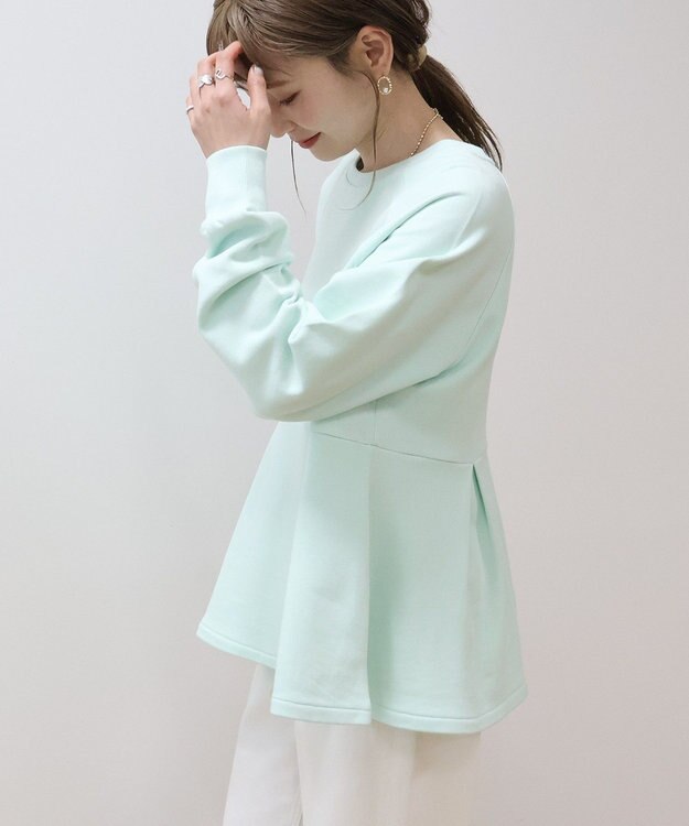 AMERICAN HOLIC 袖ボリュームペプラムスウェット Mint