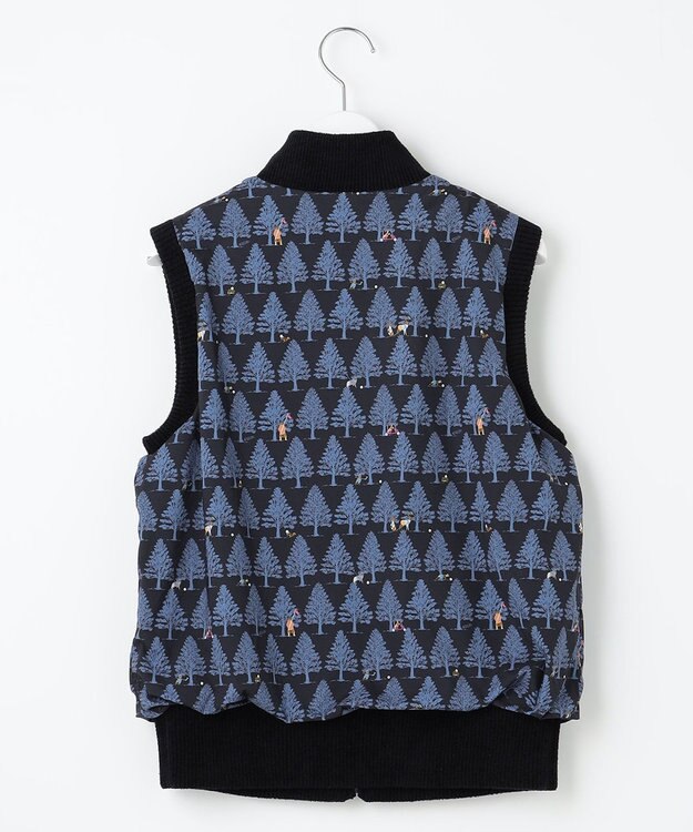 23区GOLF 【WOMEN】ストレッチモール リバーシブル ベスト 1着で2着分のお得感 温度調節に◎ ネイビー系