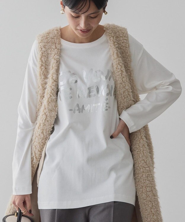 AMERICAN HOLIC ＡＭＩＴＥ’　箔プリントカットプルオーバー