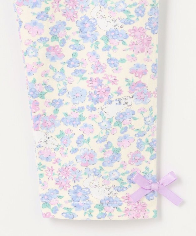 ANY KIDS 総柄フルレングス レギンス ネコ×花柄