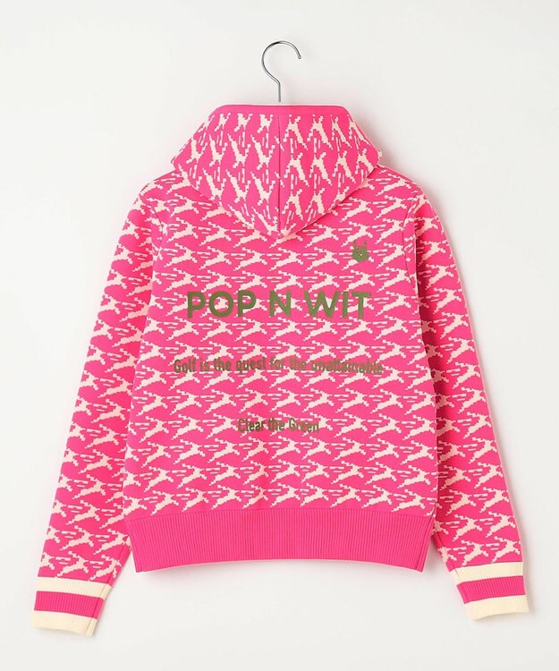 PW CIRCULUS 【イージーケア/軽量】【WOMEN】 MOFUモチーフ ニットフーディ ピンク系