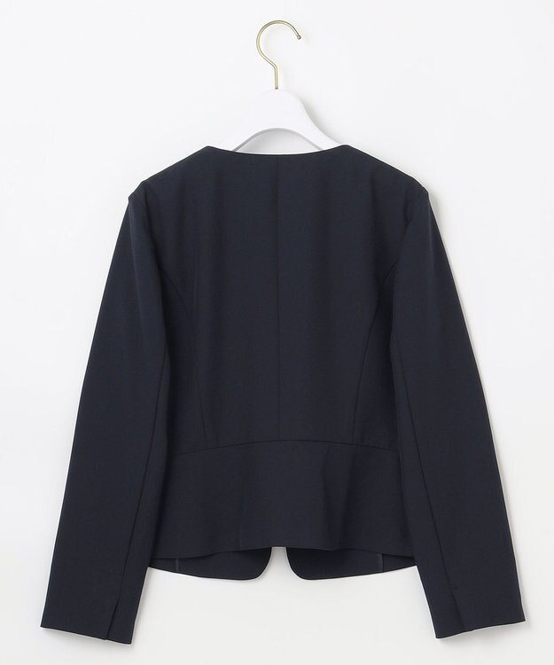 ANY SIS 【UVカット・接触冷感・吸水速乾】スマートビューティストレッチ ペプラムショート ジャケット ネイビー