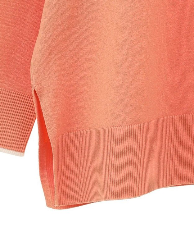 Green Parks アンチピリングライン入りニットプルオーバー Orange