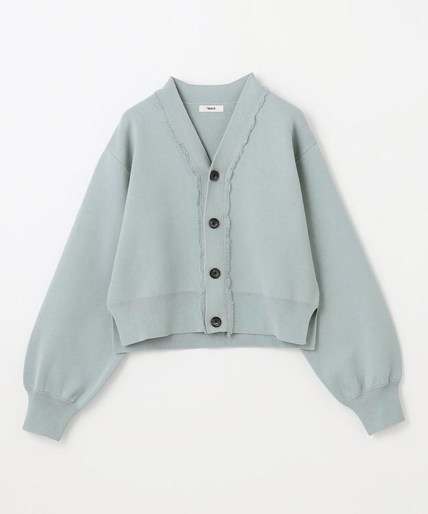NAVE 【ReNAVE・洗える】スムースニット カーディガン サックスブルー系