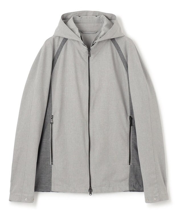 JOSEPH HOMME クールドッツストレッチ　フードブルゾン ライトグレー系