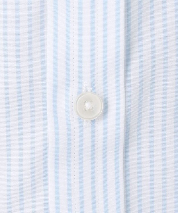 GOTAIRIKU 【形態安定】PREMIUMPLEATS_セミワイドカラー 通年ドレスシャツ（ストライプ） サックスブルー系1
