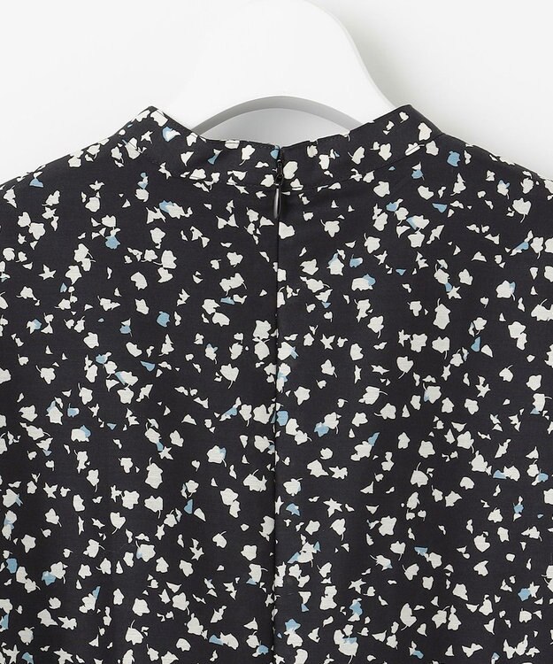 J.PRESS LADIES L 【洗える】スパンローンフラワープリント ワンピース ネイビーベース系