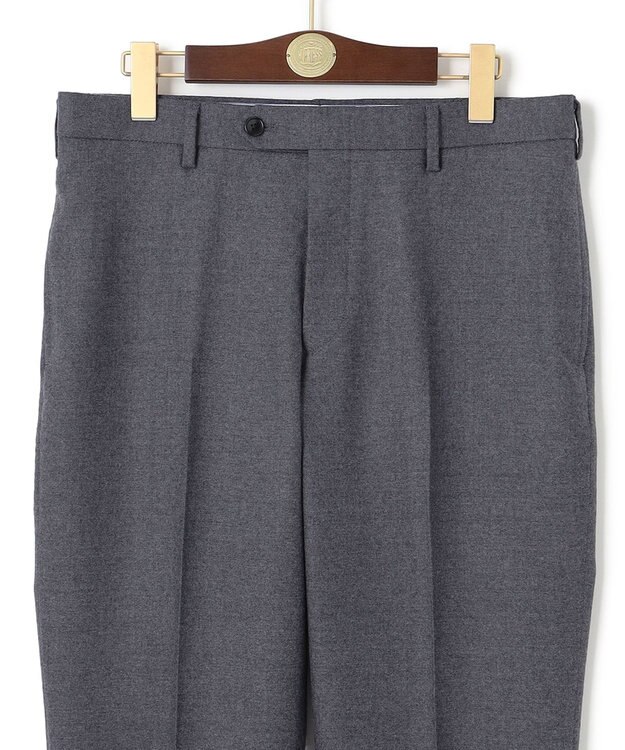 J.PRESS MEN 【ウォッシャブル可】トリートメントウール ストレッチフランネル スラックス ライトグレー系