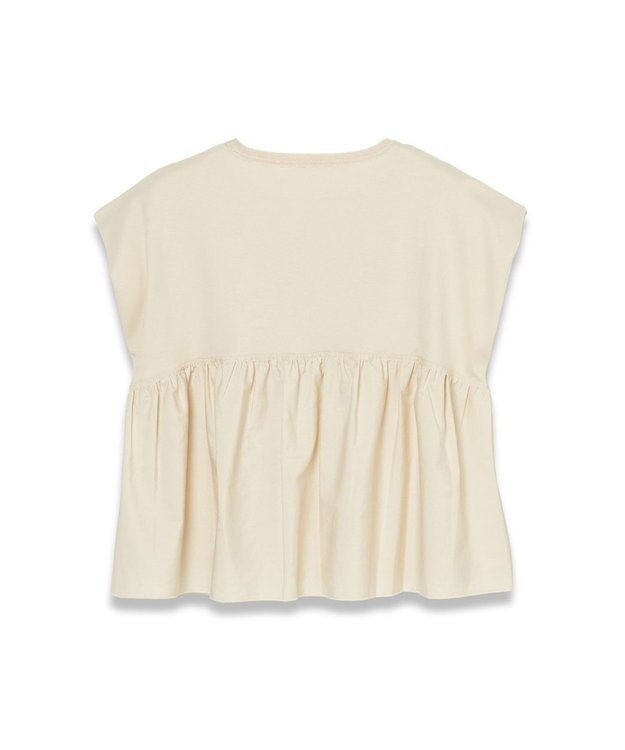 JOSEPH 【洗える】ポプリンジャージー　キャップスリーブティーシャツ Seashell