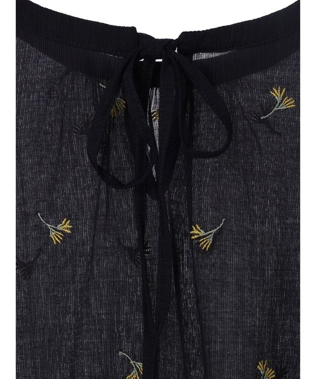 Green Parks シアー刺繍ブラウス Dark Navy